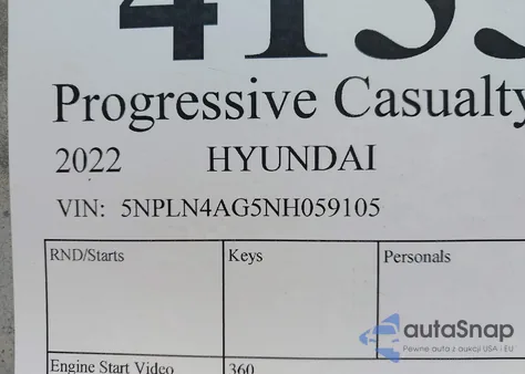 2022 Hyundai Elantra Sel from USA, damaged, VIN 5NPLN4AG5NH059105